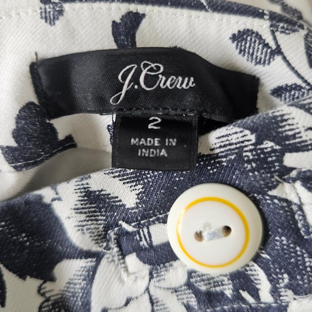 J.Crew Pencil Skirt | Black White Floral Botanical Print | Women’s Size 2 - Picture 3 of 5